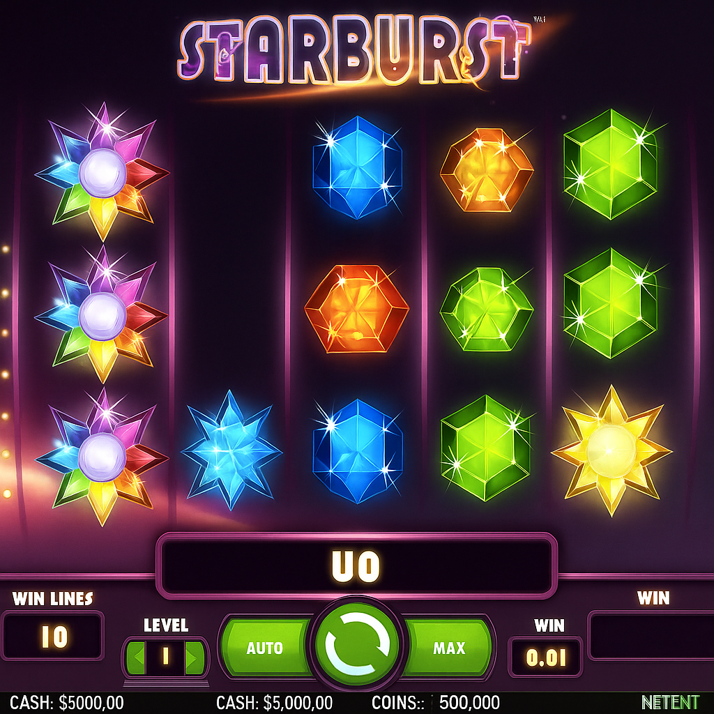 JackpotCity - Starburst Slot - Classique Populaire