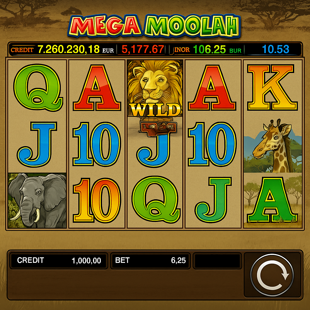 JackpotCity - Mega Moolah Slot - Jackpot Progressif