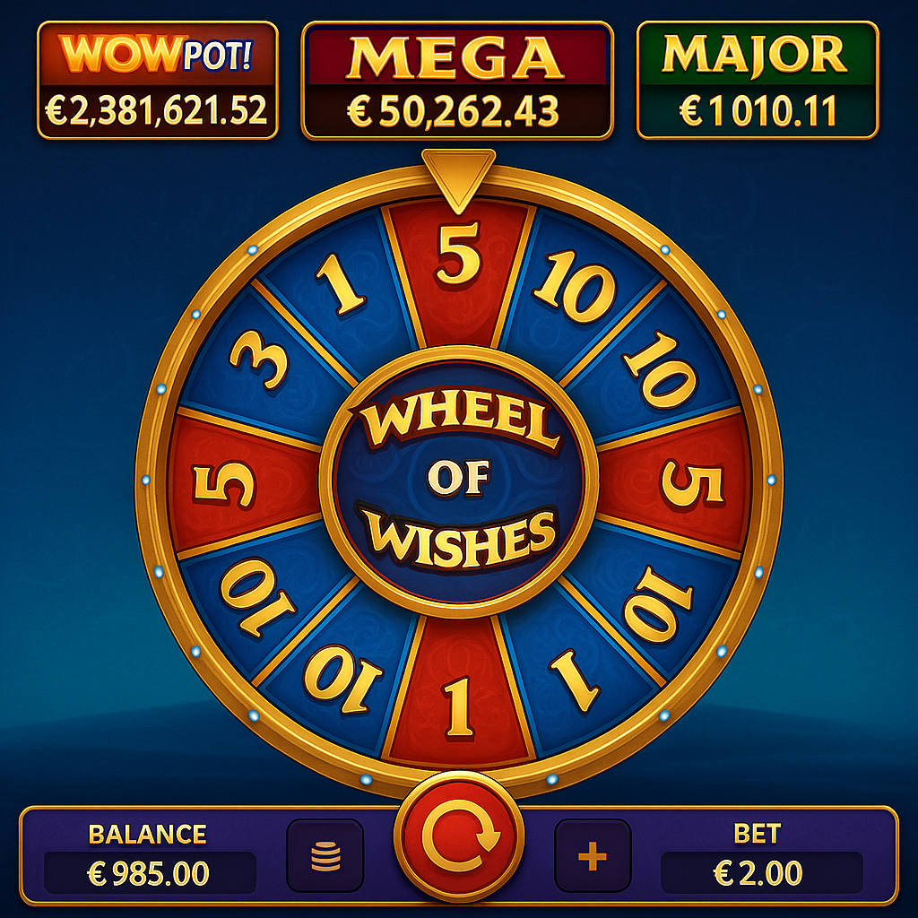 JackpotCity - Wheel of Wisher Slot - Mécaniques Uniques